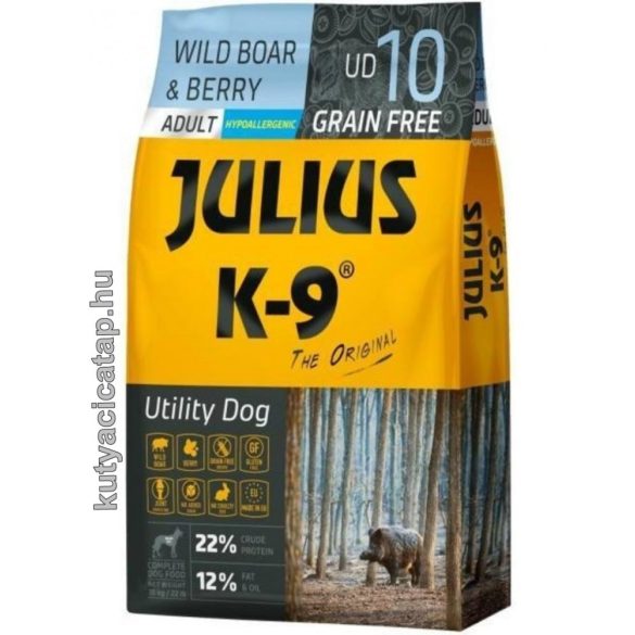 Julius-K9 Utility Dog Adult vaddisznó és áfonya 10kg +1 kg ajándék