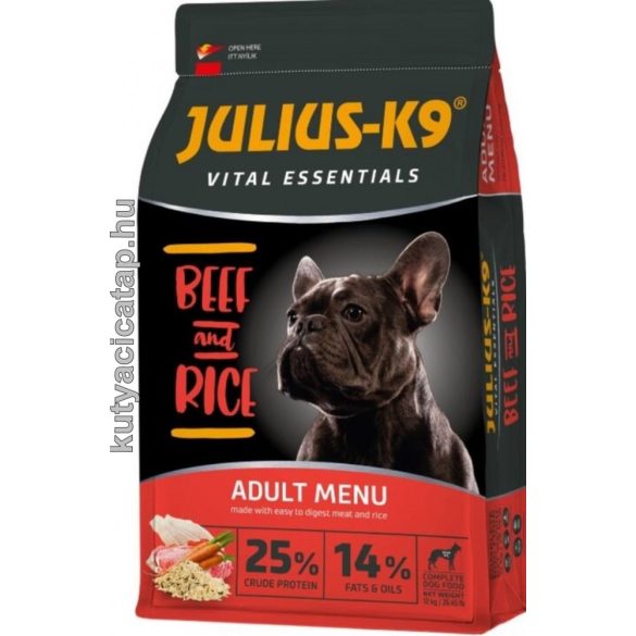 Julius-K9 Vital Essentials Adult - Marha és rizs 12 kg