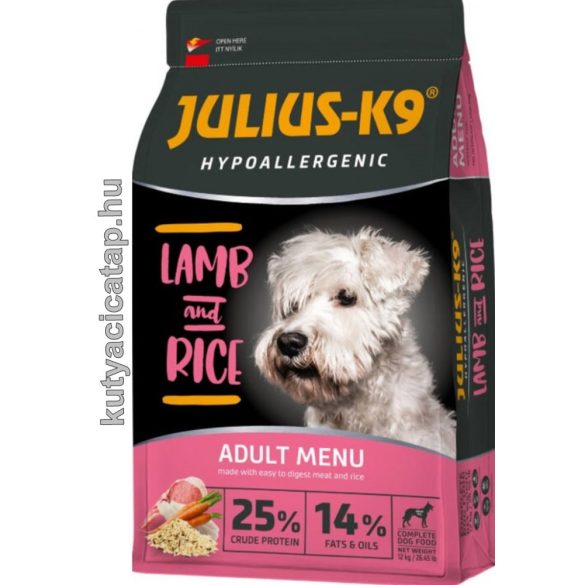 Julius-K9 Hypoallergenic Adult -Bárány és rizs 12 kg