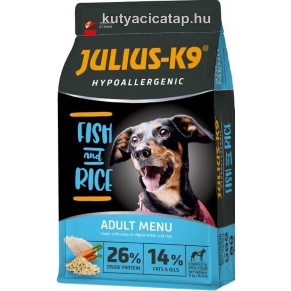 Julius-K9 Hypoallergenic Adult - Hal és rizs 3 kg