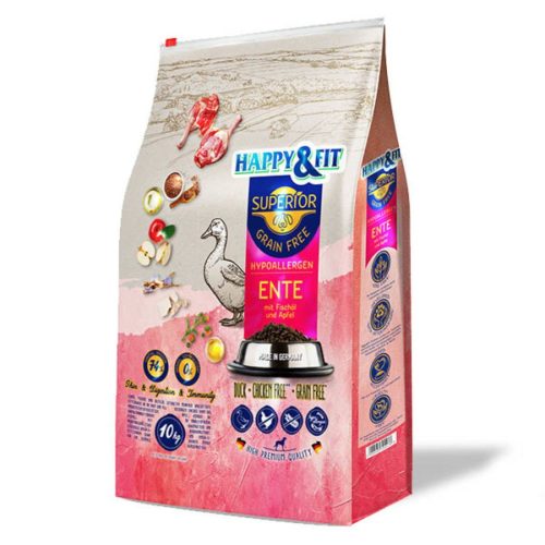 Happy&Fit Superior Grain Free Hypoallergen Kacsa 10 kg