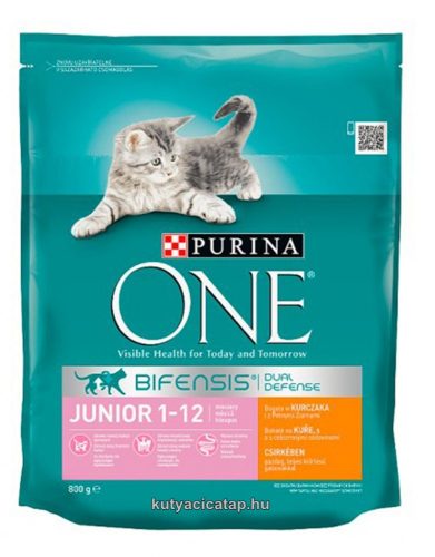 Purina One  junior csirke macska szárazeledel 800gr
