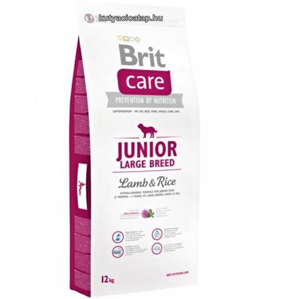 Brit Care Junior Large Breed   Hypoallergen Bárány-rizs 12kg