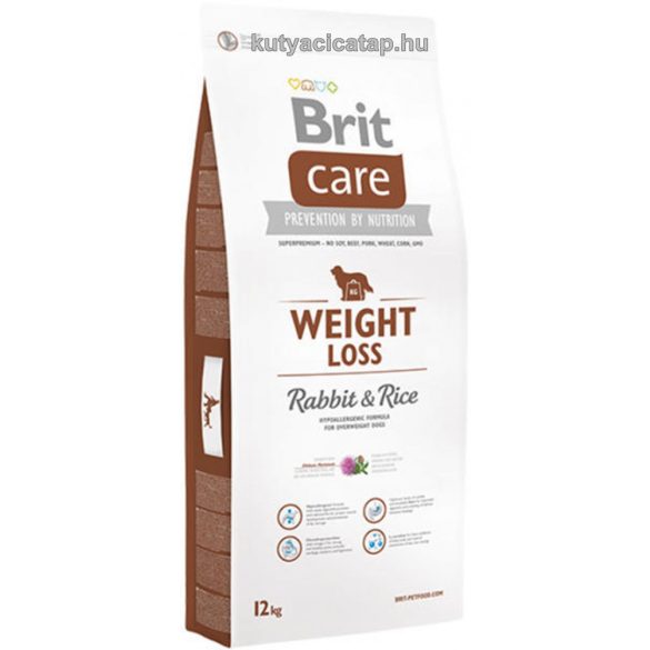 Brit Care - Weight Loss Hypoallergen Nyúl-rizs 12kg