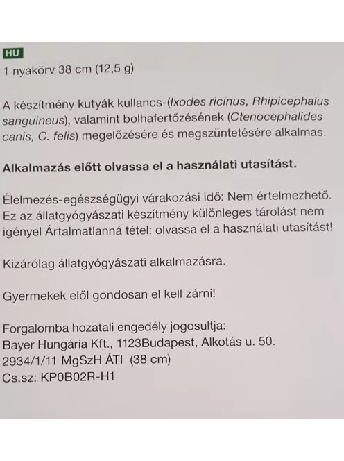 Kiltix kutyáknak 38 cm Bayer