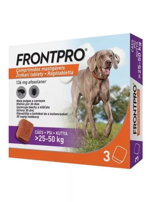 Frontpro bolhairtó rágótabletta 25-50 kg-ig