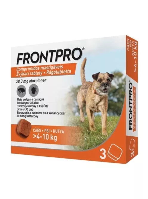 Frontpro bolhairtó rágótabletta 4-10 kg-ig
