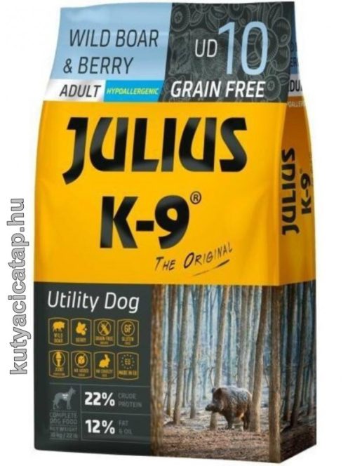 Julius-K9 Utility Dog Adult vaddisznó és áfonya 10kg 
