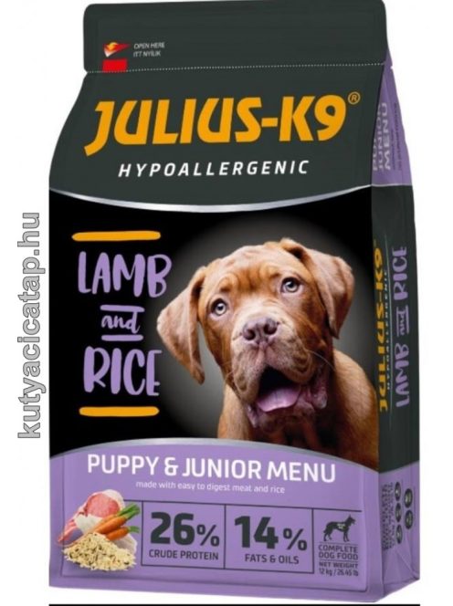 Julius-K9 Hypoallergenic Puppy & Junior - Bárány és rizs 3 kg