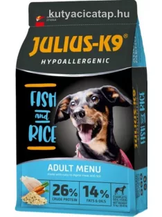 Julius-K9 Hypoallergenic Adult - Hal és rizs 12 kg