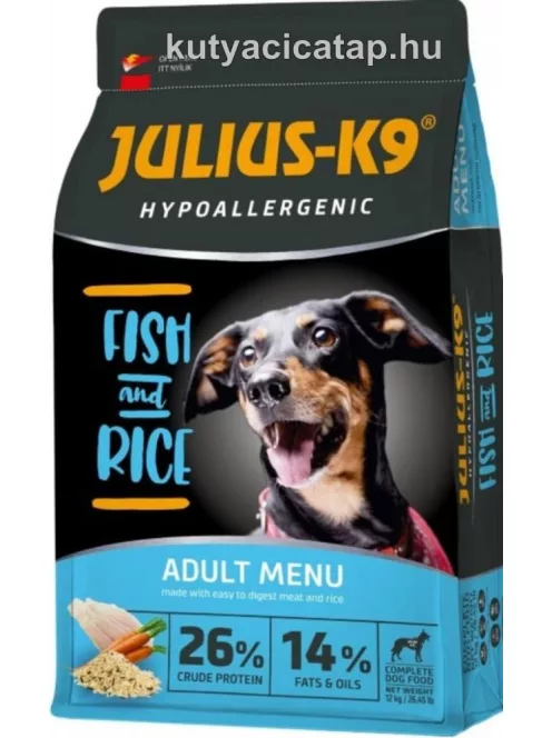 Julius-K9 Hypoallergenic Adult - Hal és rizs 3 kg