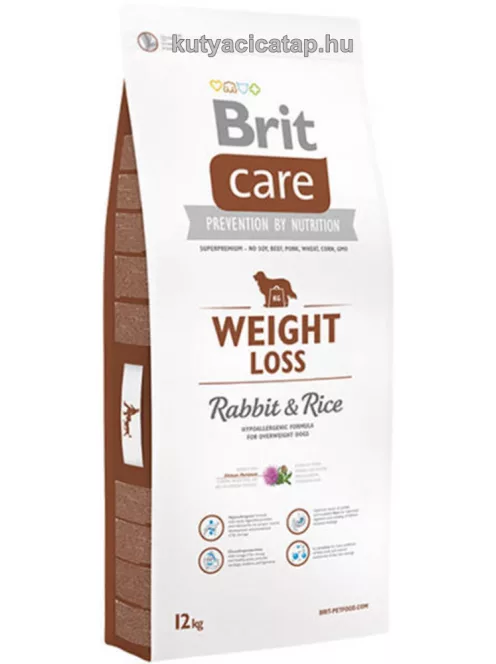 Brit Care - Weight Loss Hypoallergen Nyúl-rizs 12kg